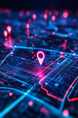 route planner interface with vertical data graph,