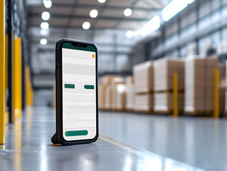 AI logistics assistant chatbot UI screen,