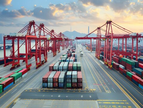 smart container logistics on ocean route chart,