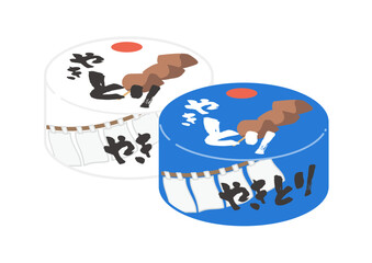 焼き鳥缶のイラスト