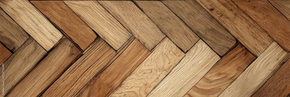 Poster a wooden surface with a chevron pattern. the wood grain is brown and the chevron design is clearly v