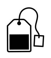 tea bag vector on white background