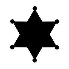 sheriff star badge vector with trendy design