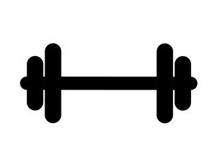 dumbbell icon vector on white background