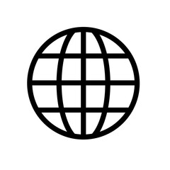 web icon. globe vector on white background