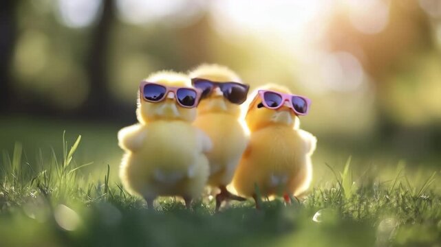 Fun and Playful Chicks