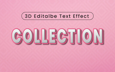 3D Editable Text Effect  -  Stylish and Modern Typography Design