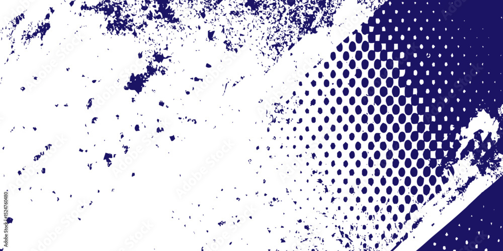 Poster creating a modern and artistic look modern abstract design featuring a blue triangle filled halftone