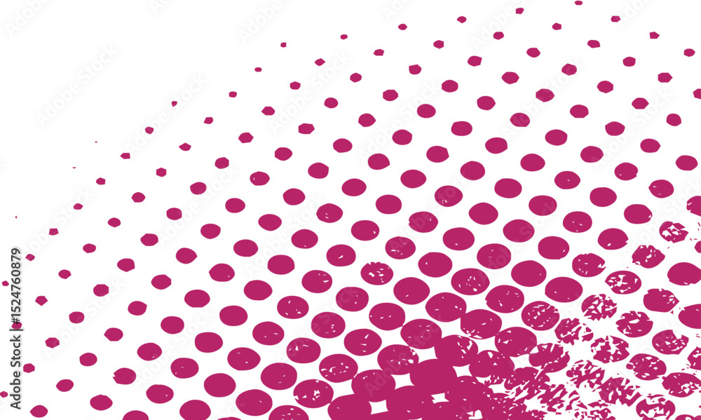 Aufkleber pink halftone pattern with varying dot sizes fading into white background.