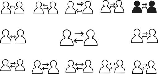 Fototapeta premium Diverse Communication Network Illustration with Arrows