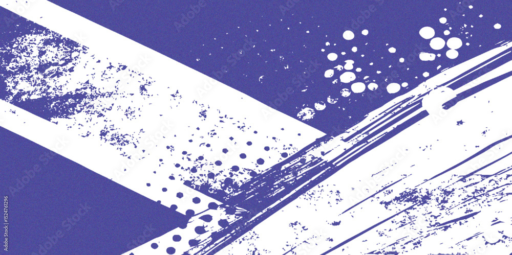 Poster creating a modern and artistic look modern abstract design featuring a blue triangle filled halftone