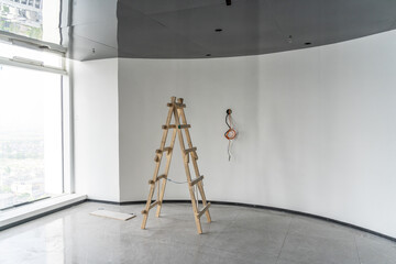 Office Construction Site. Concept of commercial construction