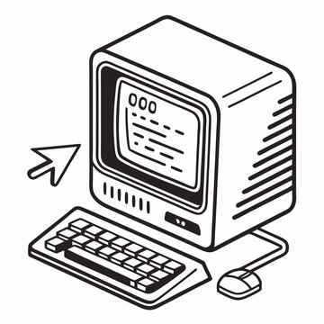 Retro command line terminal icon vector illustration