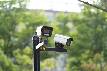 Outdoor CCTV video monitoring, security cameras