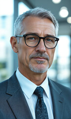 Naklejka premium White Male Renewable Technology White man, 45s, sustainable tech attire, advancing clean energy innovations, .