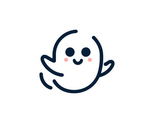 Black and white ghost design for T-shirt