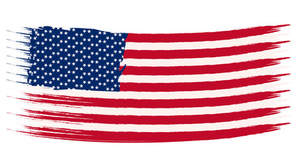 American flag brush stroke design