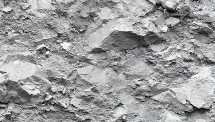 Close-up Texture of Grey Rock Face Rough, Stony Surface