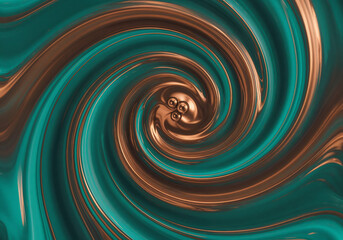 8K Ultra HD Abstract Background with Swirling Neon Gradients and Liquid Metal Texture in HDR