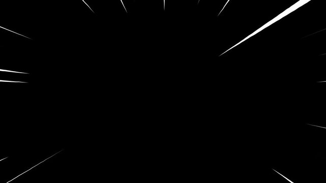 Black and white comic speed line, Japanese anime,