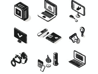 computer icons set