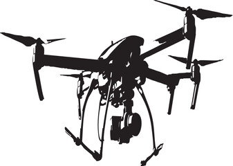  Drone Silhouette with Camera