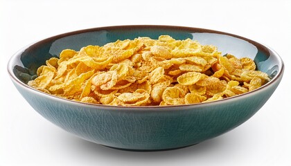 bowl of cereal isolated on white background.