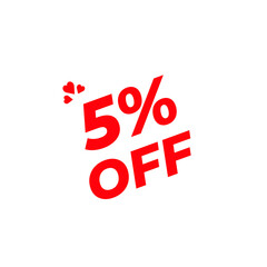 White Tag with 5% Discount Marking, Minimal White Shape PNG Showing 5% Off, 5% Sale Highlighted on White Label