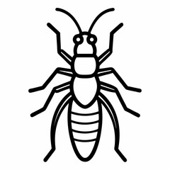 Termites outline icon on white background