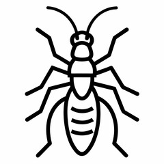 Termites outline icon on white background