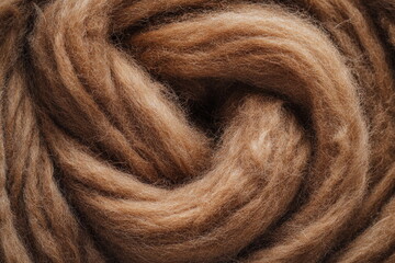 Thick yarn curves into a gentle spiral, combining warmth with structure. Useful for creative backgrounds, cozy vibes, or craft-themed visuals.

