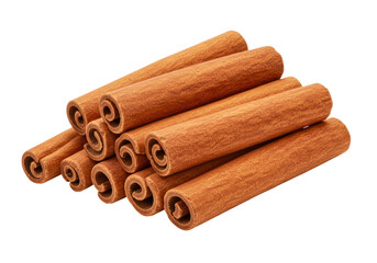 Isolated Bundle of Cinnamon Sticks with Natural Texture