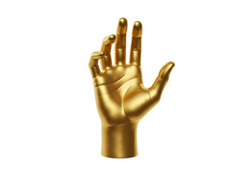 Isolated Golden Hand Gesture Okay Sign
