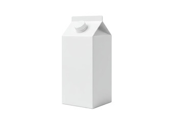 Isolated White Milk Carton Realistic Packaging Design