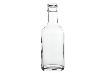 Isolated Empty Glass Bottle Transparent Container