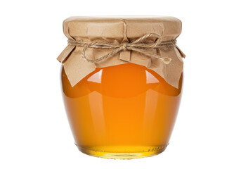 Isolated Jar of Honey Golden Sweetness Treat