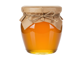 Isolated Jar of Honey Golden Sweetness Treat