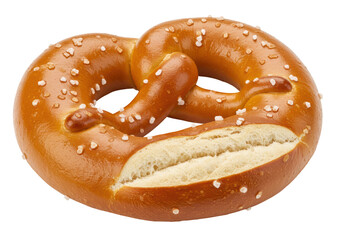Isolated Salty Pretzel Traditional Baked Snack