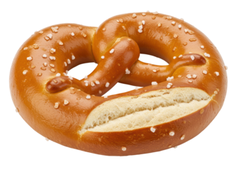 Isolated Salty Pretzel Traditional Baked Snack