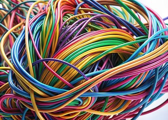 Colorful Intertwined Cables Abstract Design
