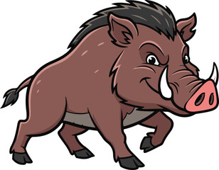 A cartoon wild boar  © Godwin