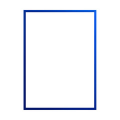 A rectangular frame with a blue border surrounding a black background in a vertical orientation image