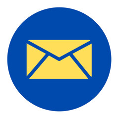 e mail icon blue and yellow color