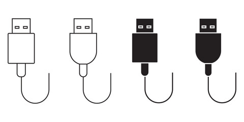 Usb icon logo design. Flash disk sign and symbol. flash drive sign. eps 10