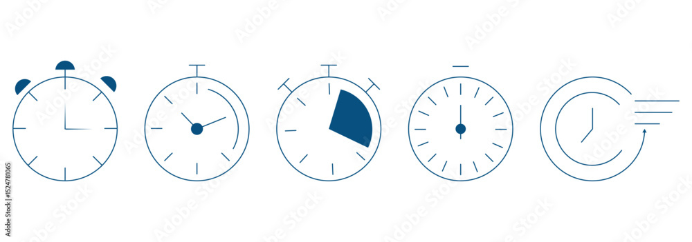 Poster timers icon set. countdown timer symbol. timer. stopwatch collection simple and stylish . illustrato