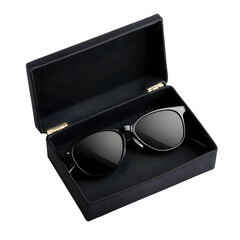 Stylish Black Sunglasses in Elegant Gift Box, Fashion Accessory