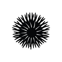 Fototapeta premium Sea Urchin Coral Sleek Vector Silhouette