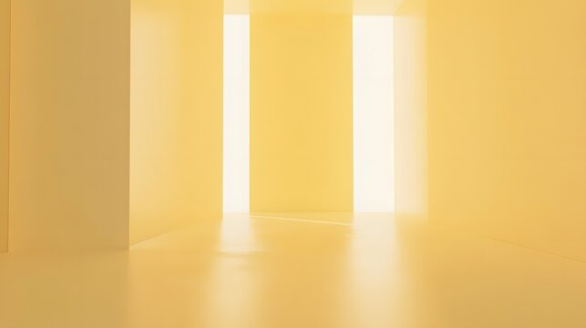 empty room with yellow walls