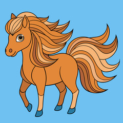 stylized horse mane shifting into wind design vector illustration
