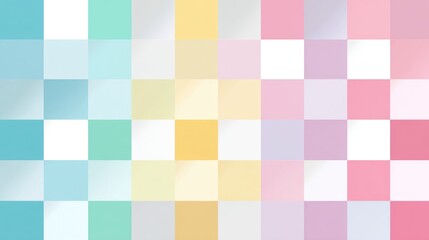 Colorful square pattern with soft color transitions.